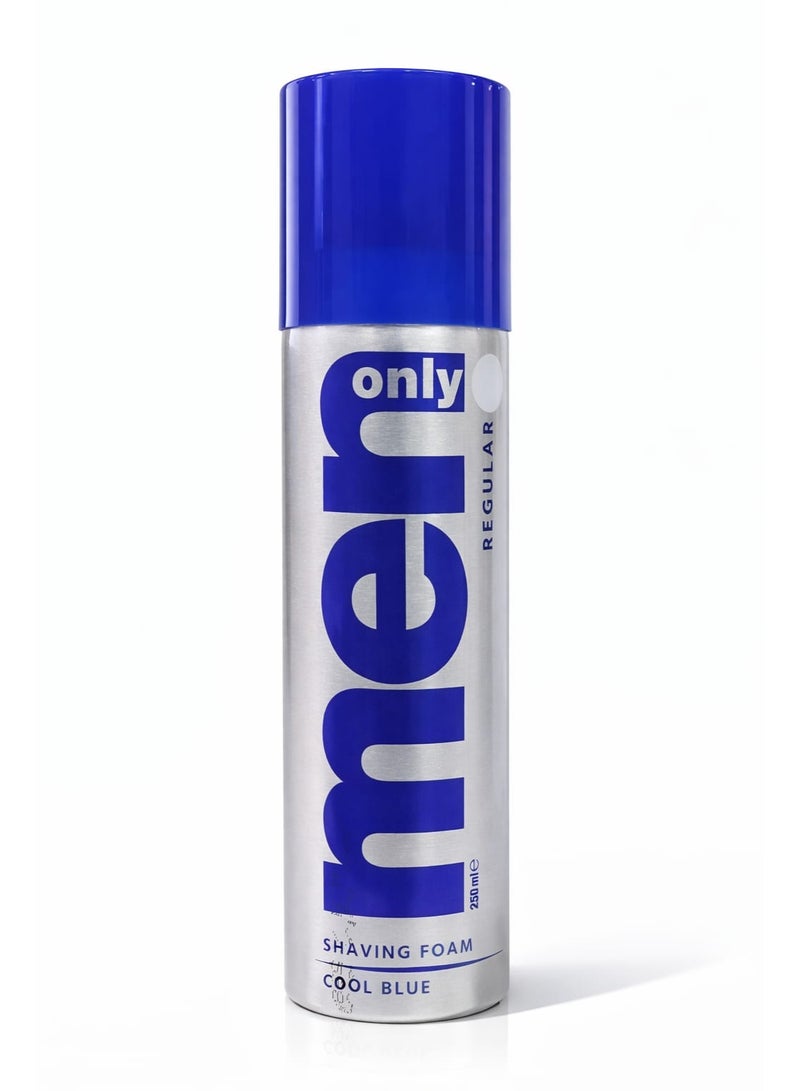 Men Only Cool Blue Shaving Foam – Regular 250 ml - Image 1